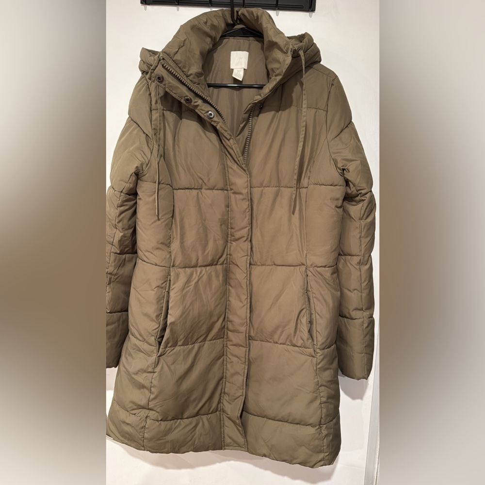 H&M Khaki Puffer Coat